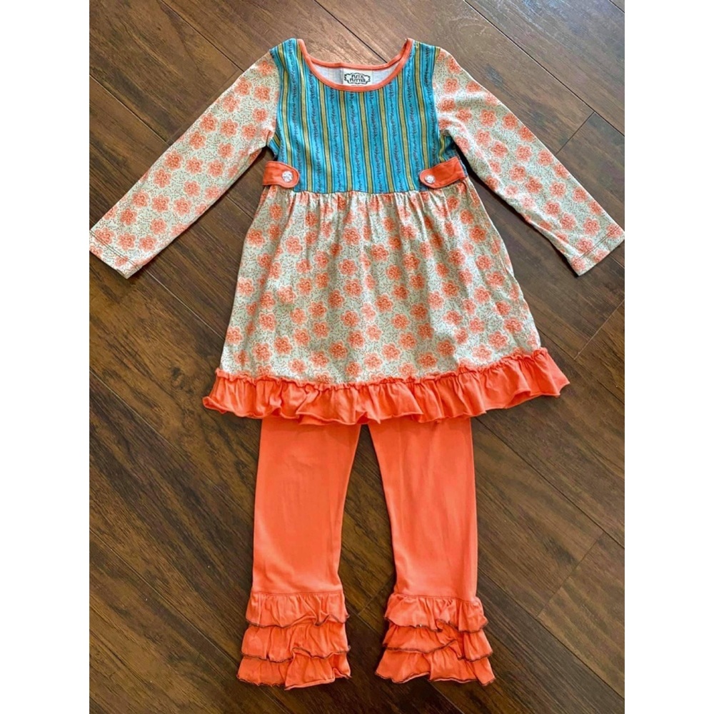 Flit & Flitter. Girls Coral Tunic & Leggings